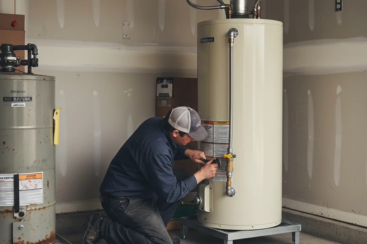 Water heater and shutoff valve replacement in Riverbank